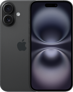 iPhone 16 Schwarz Frontansicht 1