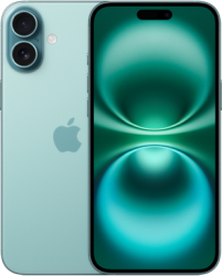 iPhone 16 Plus Blaugrün Frontansicht 1