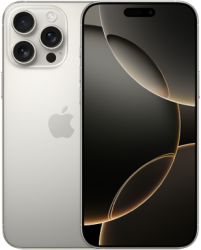 iPhone 16 Pro Max Titan Natur Frontansicht 1