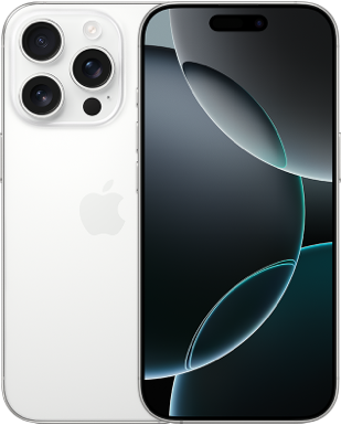 iPhone 16 Pro Titan Weiss Frontansicht 1